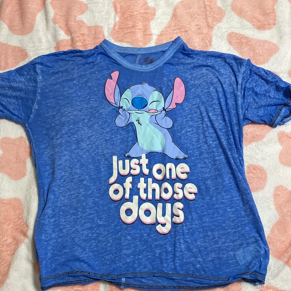 Disney - Stitch shirt - Girls oversized - Large - Burnt out